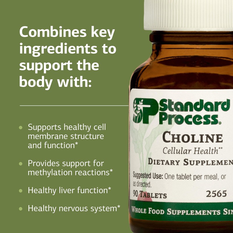 Standard Process Choline - Supports Healthy Fat Metabolism, Liver Health
