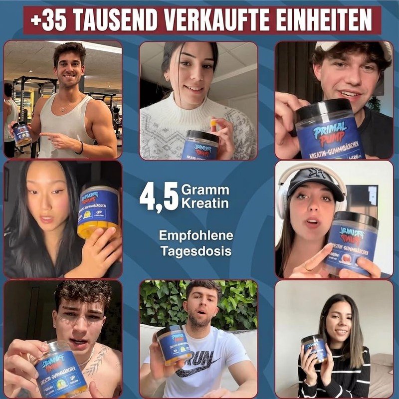 Monohydrated Creatine Gummies 4.5g - Creatine for Performance and Power
