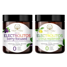 Electrolitos sin Azcar, Hidratacin en Polvo, Adicionado con Calcio, Zinc y Potasio. Keto, Paleo y Vegano, Sabor Frutos del Bosque, Limonada o...      