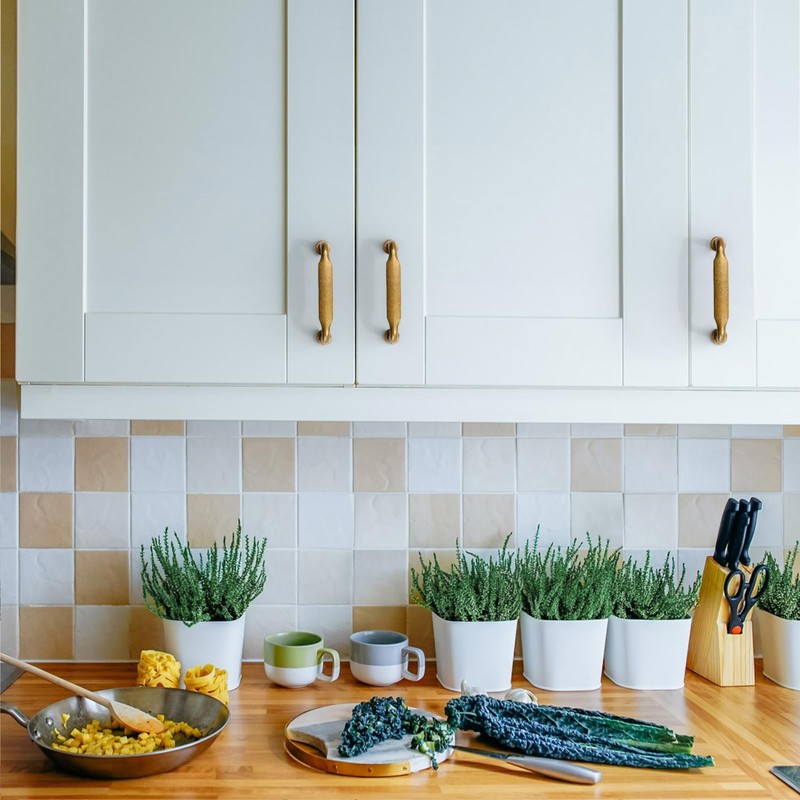 Asidrama 10 Pack 3 Inch(76mm) Antique Brass Kitchen Cabinet Handles,