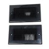 2pcs. Dual Gang Brush Wall Outlet Cable Entry Plate, Tidy