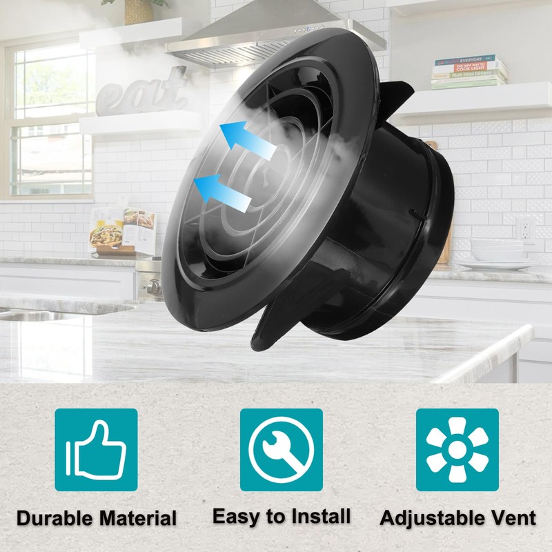 PATIKIL 4 Inch Round Air Vent Cover, 2 Pack Soffit