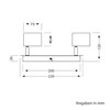 ledscom.de Wall lamp WAIKA, Two-Flame, with Switch, matt Chrome, incl.