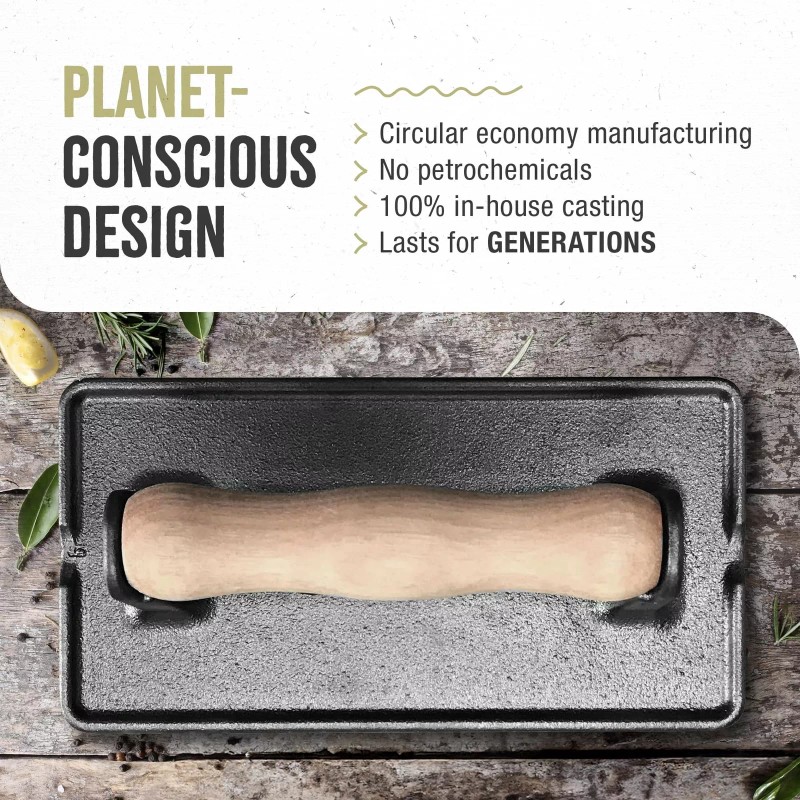 Victoria Cast Iron Panini Press, Burger Press, Bacon Press, Grill