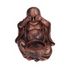 3PCS Buddha Statue Candle Holder Stand Resin Buddha Candlestick Ornament