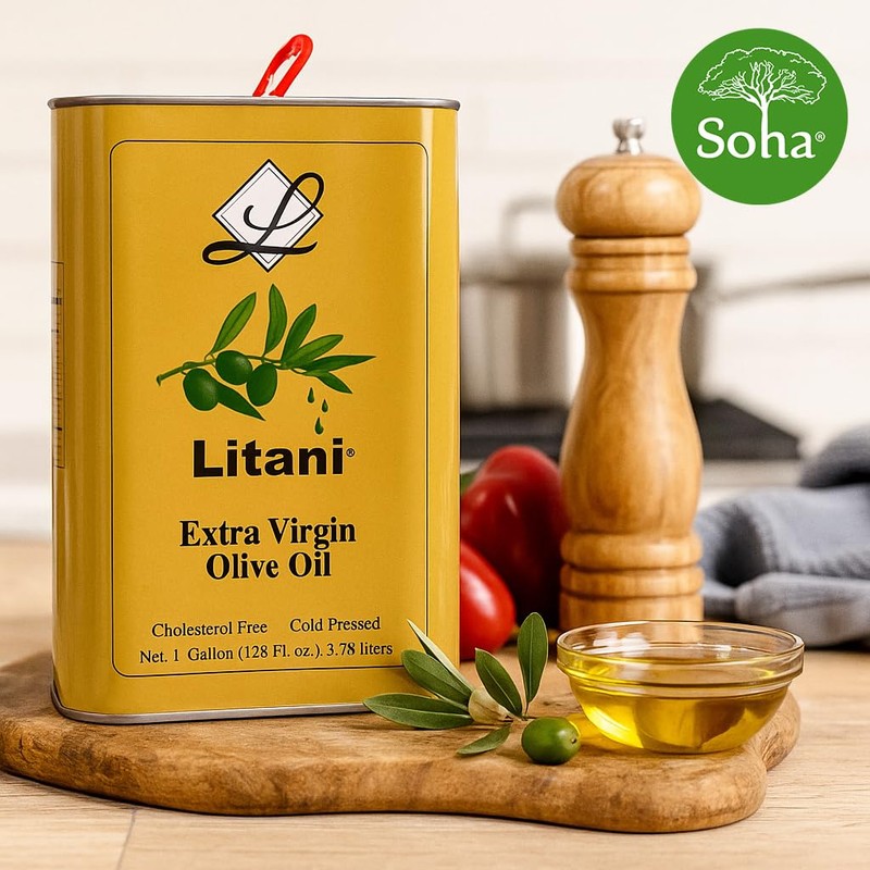 Litani - Unfiltered Extra Virgin Olive Oil, 1 gal (128