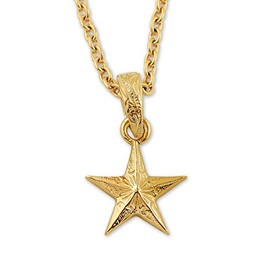 Aloha lokahi Hawaiian Jewelry Necklace Surgical Stainless Steel Star Star Scroll Yellow Gold Cable Chain (Stainless Steel Width 2mm), Stainless Steel, No Gemstone