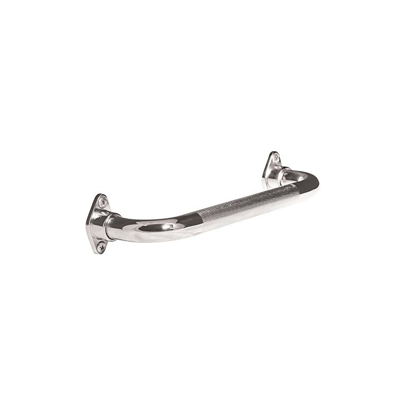 AquaSense Knurled Chrome Grab Bar with Rotating Flange, 24 Inches/60.96