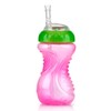 Nuby No-Spill Soft Straw Easy Grip Sippy Cup for Girls