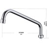 Favorpo 14 Inch Swivel Spout Replacement for Commercial Sink Faucet