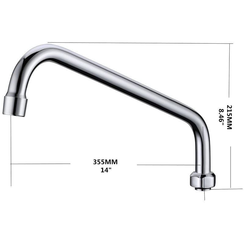 Favorpo 14 Inch Swivel Spout Replacement for Commercial Sink Faucet