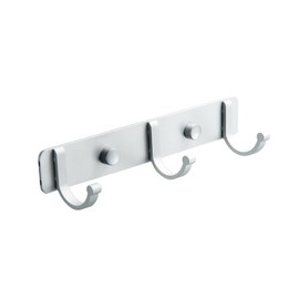 Spotcact Wall Mounted Coat Racks with 3 Hooks Hanging Holder Towel Rack 7.68x1.50x1.18 Inch Modern White Hanging for Clothes Entryway Bathroom Bedroom (3 Hooks, White)