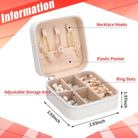 Cosblank 12 Pcs Cheer Team Gifts Bulk Cheerleader Jewelry Box Travel Jewelry Case Organizer for Team Inspirational Gift Cheer Accessories for Teammates(Red)