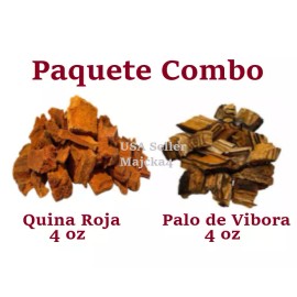 Alfabel PALO DE VIBORA 4 oz Quina roja 4 oz COMBO PACK Snake Bark Cinchona Bark