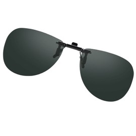 SOXICK UV400 Aviator Pilot Sunglasses, Clip-on Clip, Flip-up Type, Polarized, Teardrop, green