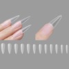 NASSIA 240pcs Nail Tips Clear False Nails Long Transparent Practice