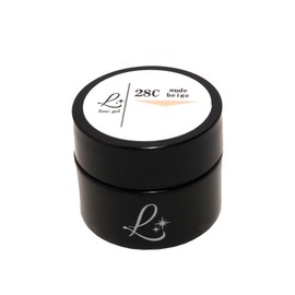 LinoGel Reno Gel Color Gel Nail Cosmetics Registration Made in Japan 0.2 oz (5 g) Compatible with LED/UV Light 28C Nude Beige Pro Nail Pink Pink Beige Single Item