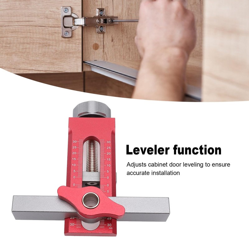 Aluminum Cabinet Door Installation Positioner, Adjustable Cabinet Hardware Jig, Cabinet
