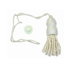 Roller Window Shade 3" Double Cap Shade Tassels & Higbee Screw Buttons - Cream (2-Pack)