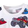 Nivne Tco Toddler Boys Clothes-Sports Car Graphic Print Round Neck