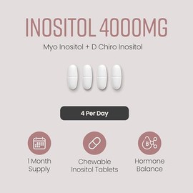 VitaBright Myo-Inositol & D-Chiro-Inositol 4000mg | 120 Chewable Tablets