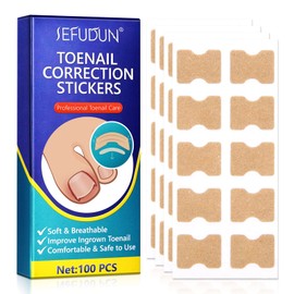 Ingrown Toenail Corrector Patch, 100PCS Ingrown Toenail Corrector Strips, Toenail Correction Patches, Ingrown Toenail Treatment Tool Foot Care, No-Glue Toenail Correction Stickers