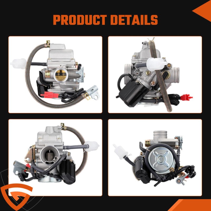 Gearzaar PD24J Carburetor for 4- Stroke GY6 125cc 150cc 152QMI