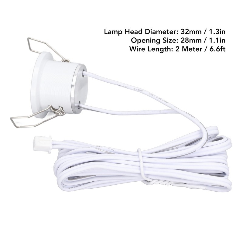 Small LED Spot Lights 28mm Hole Recessed Mounting Mini Display