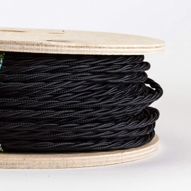 Italian Coloured 5 Meter Vintage 3 Core Twisted Electric Cable Fabric Covered Wire Italian Braided 0.75 mm Electrical Cable Flexible Wire for Lighting Other Appliances