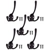 Fuxxer® 5x Classic Coat Hooks Wall Hooks Triple Hooks for