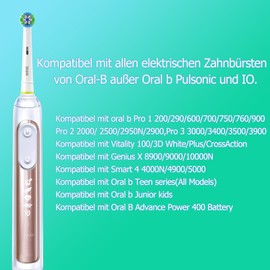 WENS Aufsteckbürsten Kompatibel mit Elektrische Zahnbürste, Zahnbürstenköpfe Geeignet für Pro1000/2000/3000/5000/Vitality und mehre, Precision 12pcs Weiß