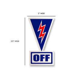 Pro-Graphx Master Safety Disconnect Switch Decal- Racing Kill Switch Sticker - SCCA, NHRA, NASA, and IMSA Compliant (10)