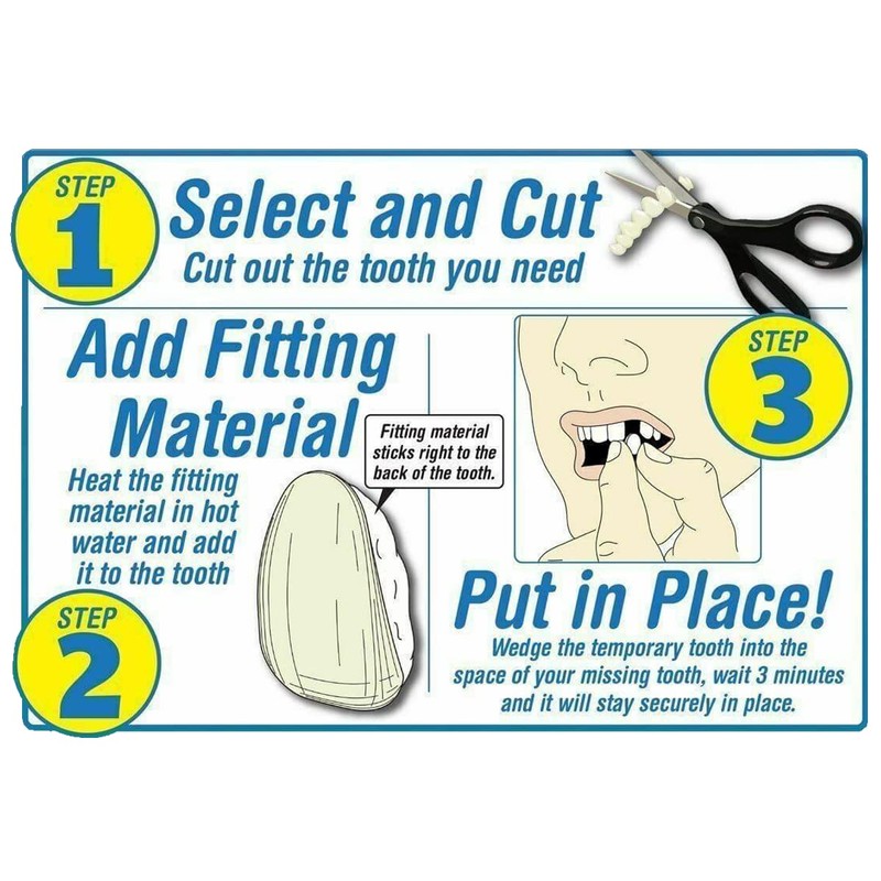 Instant Smile Emergency Temporary Tooth Replacement Kit -Dark