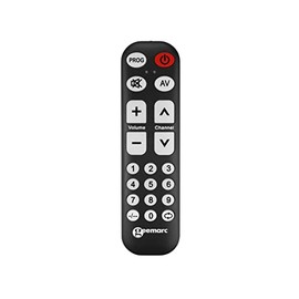 Geemarc TV1 - Easy-to-use Universal Remote Control with 19 Programmable Buttons for Seniors - Requires Original Remote for Pairing - Works with Infrared
