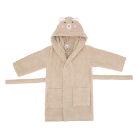 Celodoro Children's Bathrobe with Hood and Motif for Girls and Boys, Bear