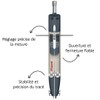 Maped - Metal Technical Compass with Extension No. 421 -