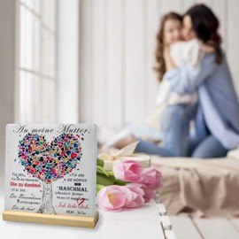 Sekesoer Mother's Day Gifts for Mum, Acrylic Plaque Decorative Sign, Gifts for Mum, Birthday Gifts for Mum from Daughter and Son, Mother's Day Gifts for the Best Mum