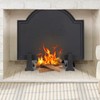 Zettfuly Fireback Feet Iron Fireplace Fireback Support, Cast Iron Pair