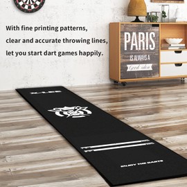 WL&ALLEN Professional and Cool Dart Mat Non Slip (Give Away Storage Bags) Black