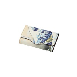 Art Poster Gallery, 4 Row Key Case, Men's, Women's, Key Chain, Katsushika Hokusai (Weekko 316 Scene the Great Wave Off Kanagawa)