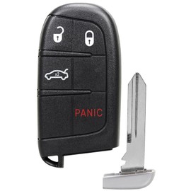 TA-VIGOR Keyless Entry Remote Control Car Key Fob Replacement 433Mhz Compatible with Chrysler 200 300 Dodge Charger Challenger 2015 2016 2017 2019 2020 2021 2022 4A Chip 4 Button for M3M-40821302