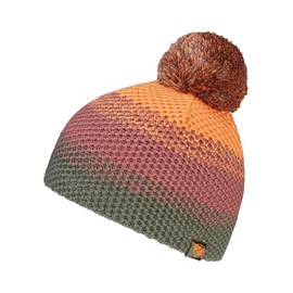 Ziener Kids ISHI Hat | Warm Knitted Tri-Colour Apricot S