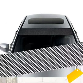 YehVeh 2 Pack Car Windshield Sunshade Vinyl Sticker One-Way Perforated Windshield Tint Strip One Way Window Privacy Film Window Tint Adhesive Glass Wrap Roll for Heat Control Sun UV Protection
