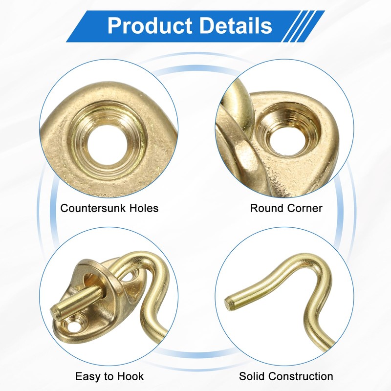 uxcell 2Pcs 4" Hook and Eye Latch, Barn Door Lock