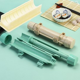 Sushi Making Kit with Bamboo Sushi Mat, Sushi Cutting Mold & Sushi Bazooka, Better Than Single Sushi Mats or Molds, Food-Grade, Beginner Friendly Sushi Maker Set for Perfect Homemade Maki Rolls