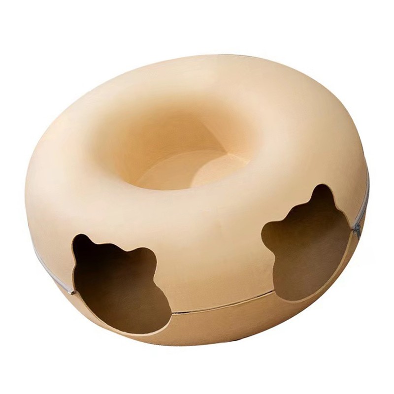 Cat Tunnel Bed with 2 Ventilated Windows Removable Washable Felt