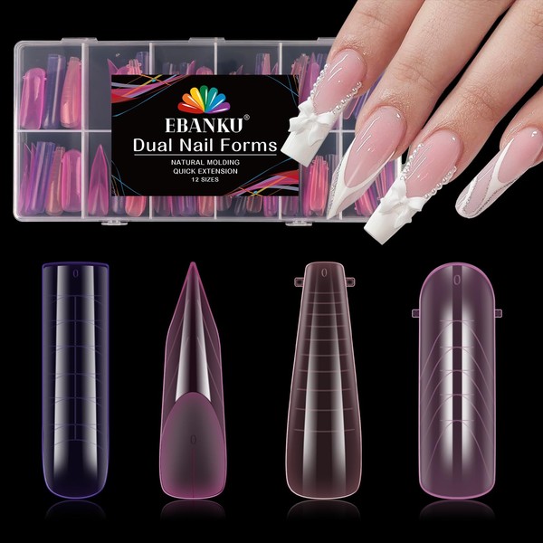 EBANKU 96 PCS Klare Matte Dual Nail System Mehrfarbig Form