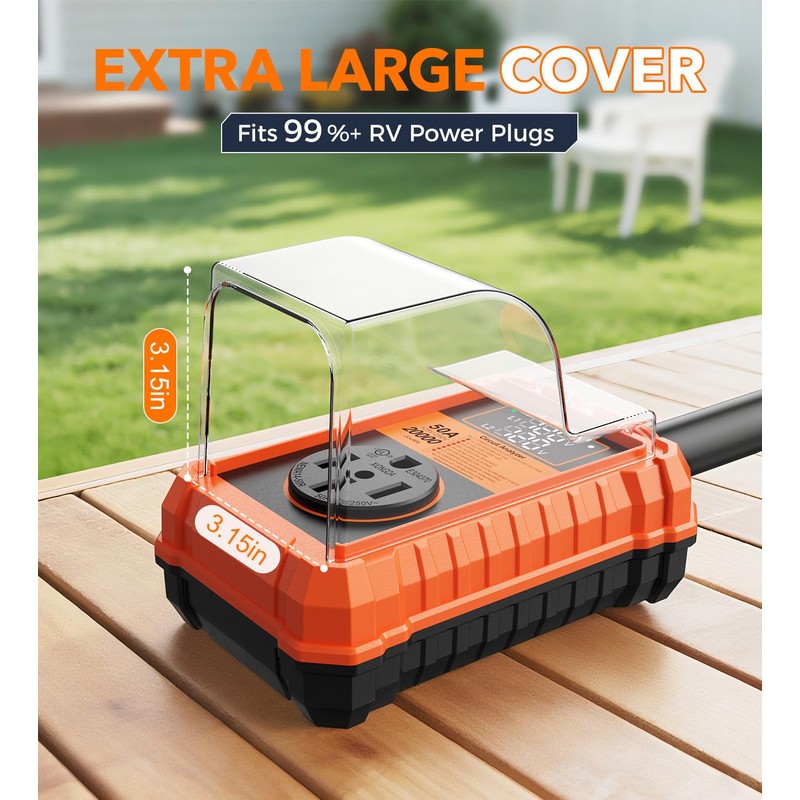 RV Surge Protector 50 Amp, 20000 Joules RV Circuit Analyzer
