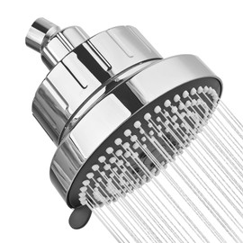 OFFO Fixed Shower Head with Filtered, 6 Modes 13cm(5 inch) Waterfall Shower Head, Remove Chlorine and Harmful Substances, with Djustable Metal Swivel Ball Joint,for Home Hotel Bathroom,Chrome