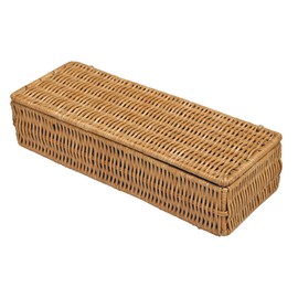Sakai Sangyo Rattan Cutlery Case with Lid (Brown), Chopsticks Holder, Made in Vietnam, Cutlery Case, Chopsticks Case, Kitchen Storage, Natural Materials, Tabletop Supplies, Case, Basket, Wicker, Rattan, Rattan Case, Tableware, Tableware, Tabletop Storage